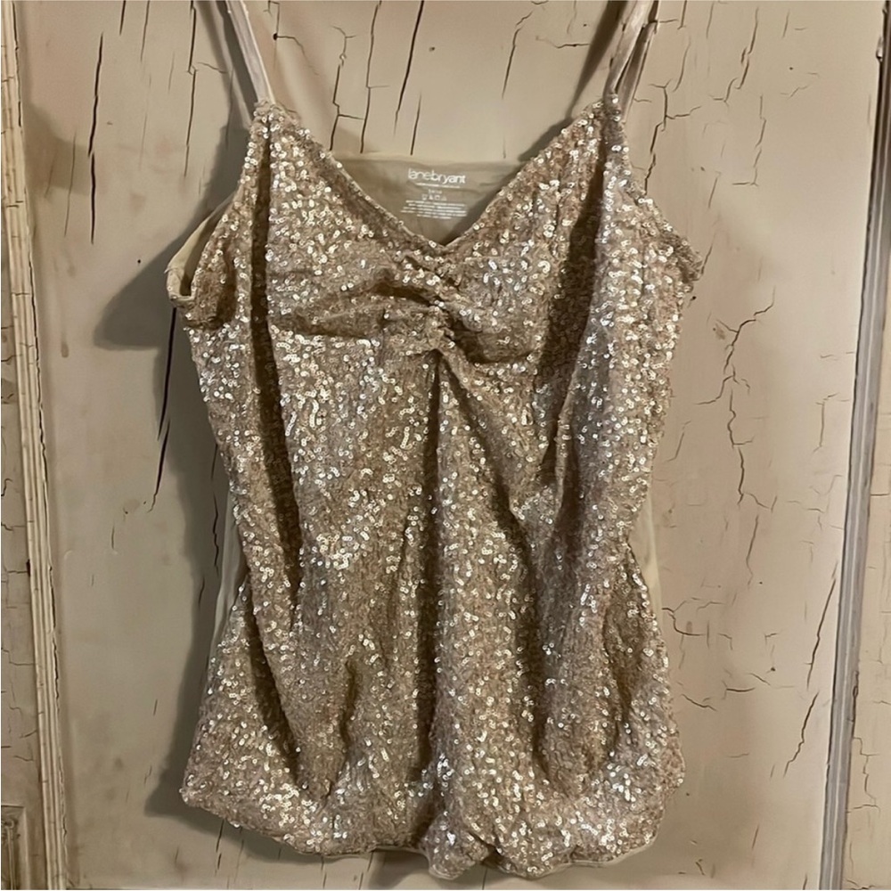 Lane Bryant Sequin Camisole tank shirt